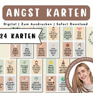 Angstbevestigingskaarten, therapiekaarten, psychotherapie, angststoornis, geestelijke gezondheid, paniekaanval, therapiemateriaal, DBT-vaardigheid, PTSS