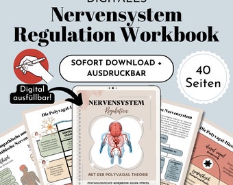 Nervous System Regulation Therapy Workbook Polyvagal Theory Vagus Nerve Tools for Psychotherapy Counseling Coaching Emotion Regulation CBT PDF