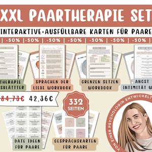 Paartherapie Therapiematerial Psychotherapie Paare, Therapie Karten, Psychische Gesundheit, Ergotherapie, Therapeut, Coaching Vorlagen, DBT