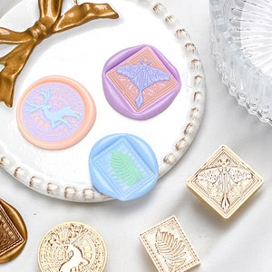 Exquisite geformte Relief Wachs Siegel Personalisierte Siegel Hochzeitseinladung Hochzeit Siegel Wachssiegel Anpassung