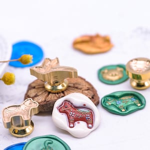 Selo de laca vintage, cabeça de cobre, formato de alívio 3d, selo personalizado, convite de casamento, selo de cera, personalização