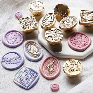 Selo de cera série planta, selo personalizado, convite de casamento, selo de cera, personalização