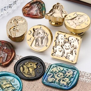 Geprägte Handwerk Halloween Serie Wachssiegel Personalisierte Siegel Hochzeitseinladung Hochzeit Siegel Wachssiegel Anpassung