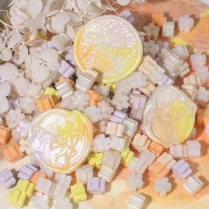 Gemengde kersenbloesem wax, wax kralen bruiloft uitnodiging wax smelt wax zegel kralen wax zegel kit aangepaste wax zegel