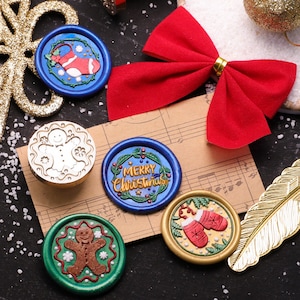 Frohe Weihnachten! Wachs Siegel Stempel personalisiert Stempel Hochzeitseinladung Hochzeitssiegel Stempel Wachsstempel Brauch