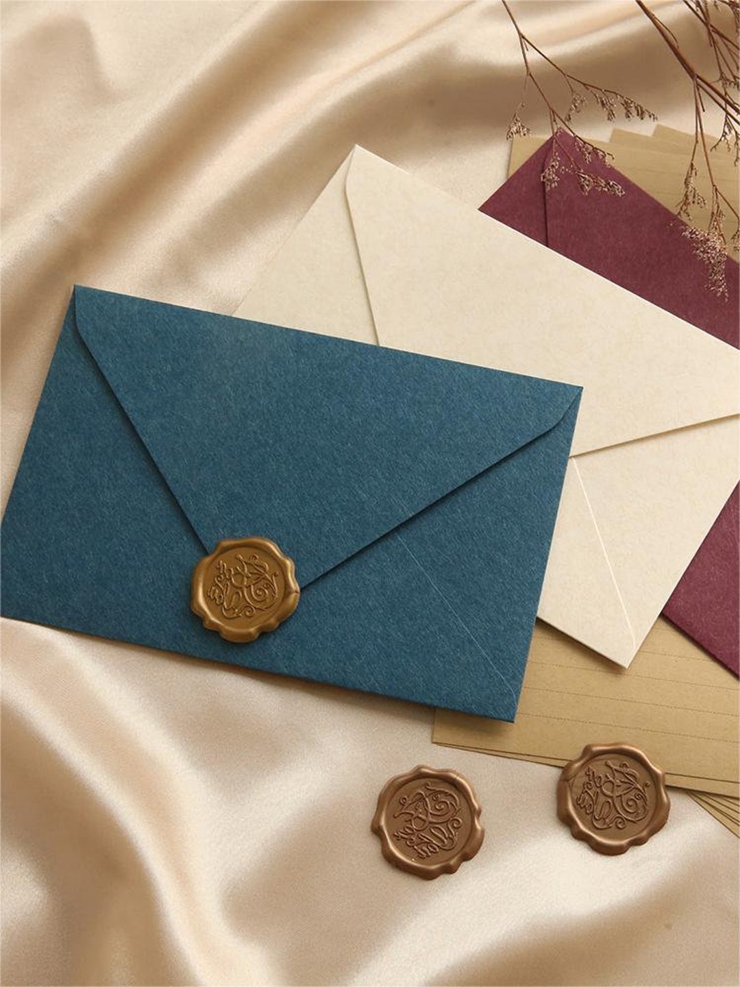 Vintage Envelope Linen Kraft Paper Envelope, Wedding Invitation High