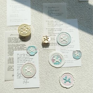 Sceau de cire pour chiot, tampon personnalisé, lettre d'invitation de mariage, carte de vœux, sceau de cire personnalisé