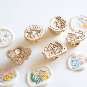 Sello de cera en relieve, sello personalizado, invitación de boda, sello de cera personalizado