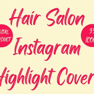 Hair Salon Specific Instagram Highlight Reel Story Covers - Small Business Hairdresser or Beauty Day Spa