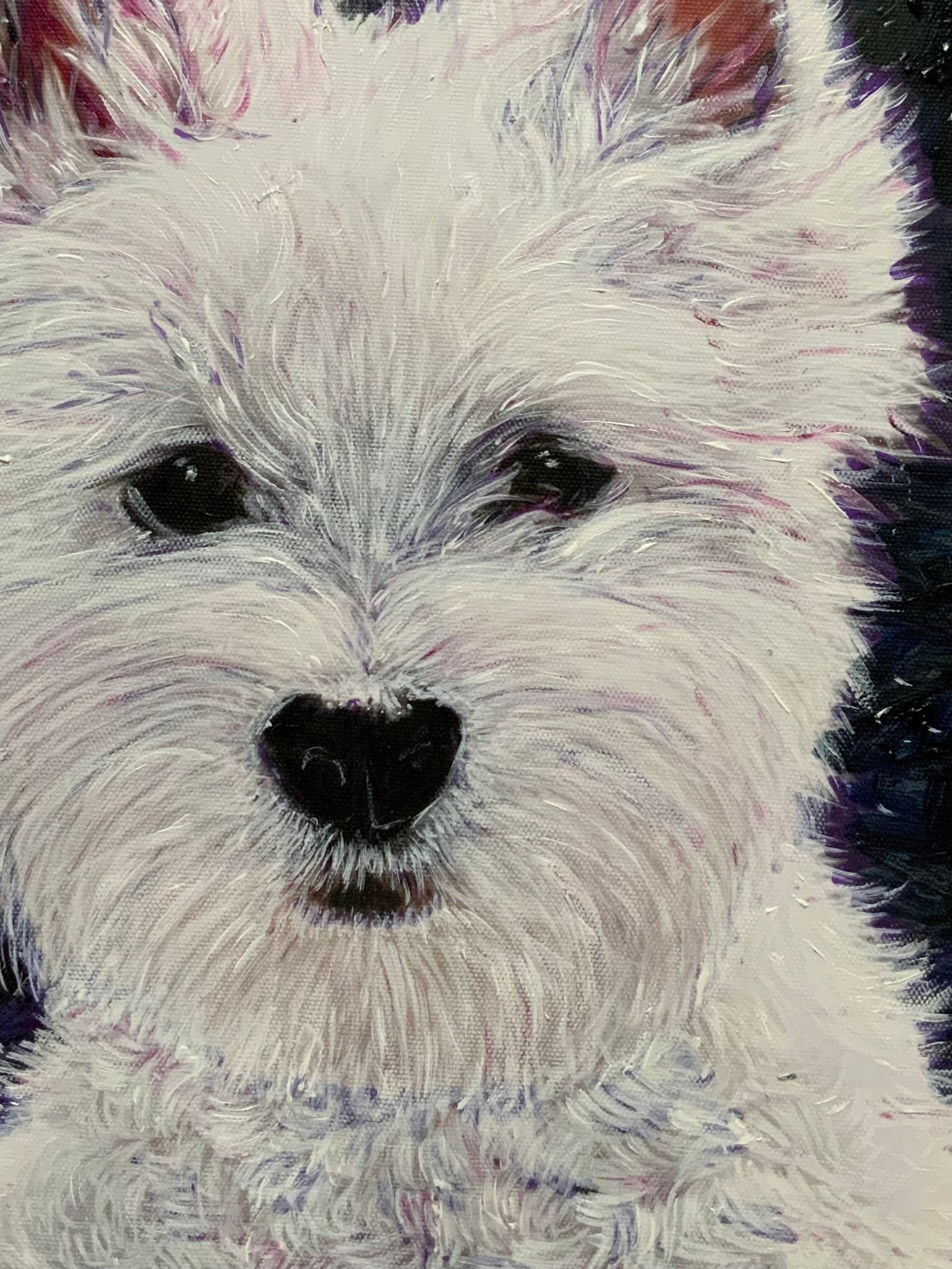 Original Acrylic West Highland Terrier Painting Pet Dog Gift Art ...
