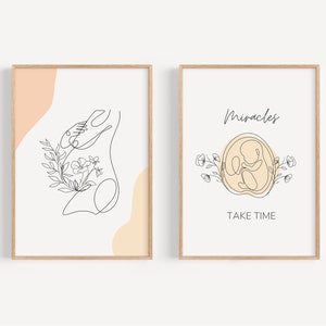 Poster Maternidad Boho/ Poster Personalizable Embarazo/ Lámina Imprimible/ Decoración Habitación Bebé/ Decoración Maternidad/ Idea Regalo