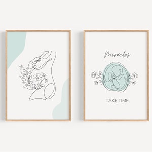 Poster Maternidad Boho/ Poster Personalizable Embarazo/ Lámina Imprimible/ Decoración Habitación Bebé/ Decoración Maternidad/ Idea Regalo