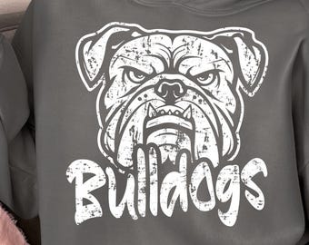 Distressed Bulldogs png design for shirt we are bulldog mascot team pride  design custom color