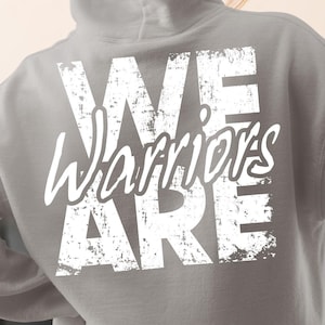 We Are Warriors Sports Team Mascot PNG – Distressed Sublimation Design for School Spirit