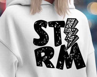 Storm png. BLack Storm Leopard Lightning bolt distressed PNG. Storm Download, Storm Mascot Team Png