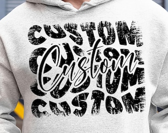 Distressed custom mascot team pride game day png choose design color