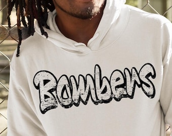 Distressed Bombers Png Design For Shirt. Mascot Pride Team Png Design Printable