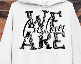 Distressed We Are Custom Mascot Team Png Shirt Design choose design color