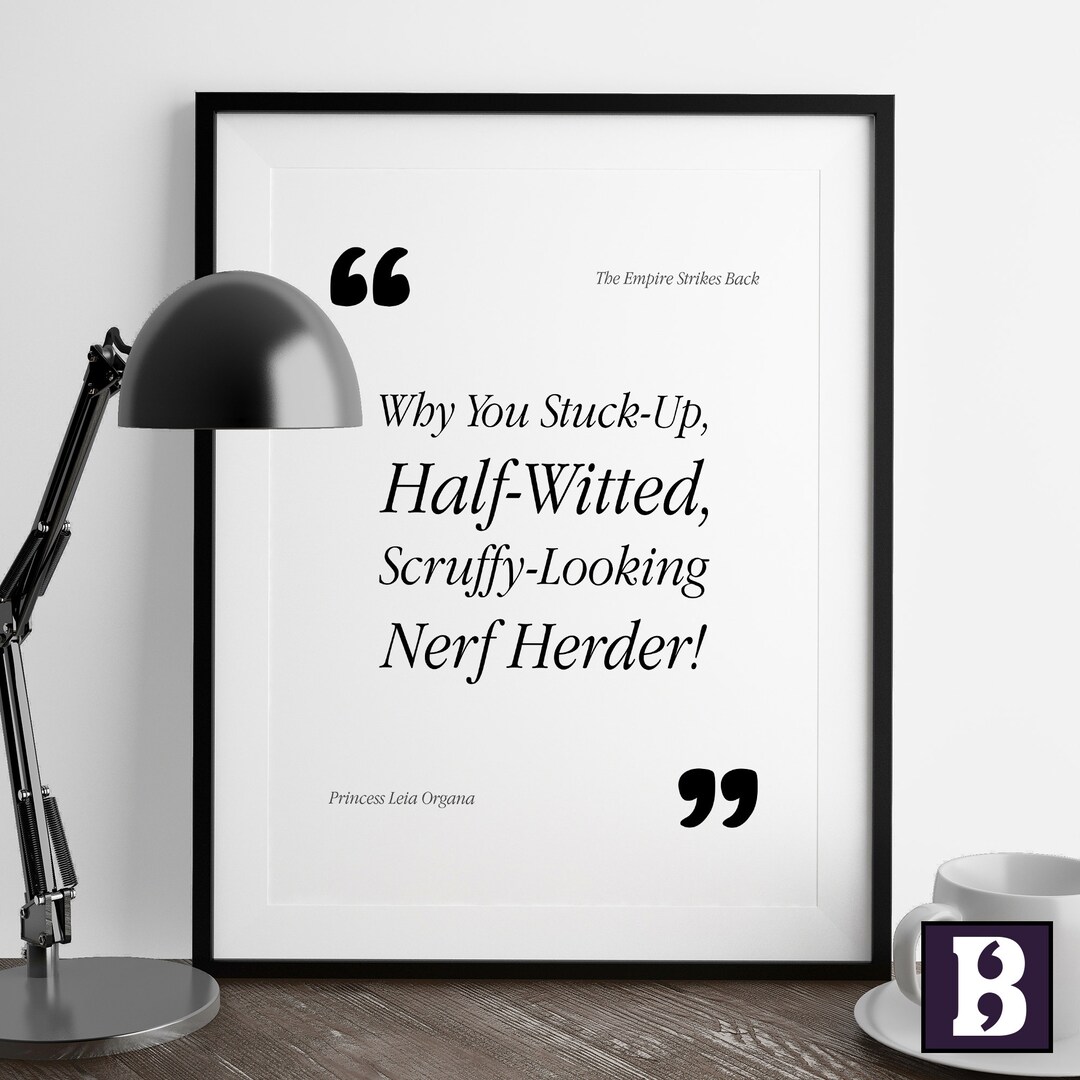 The Empire Strikes Back Quote Print. Typography Print. A4 or Etsy