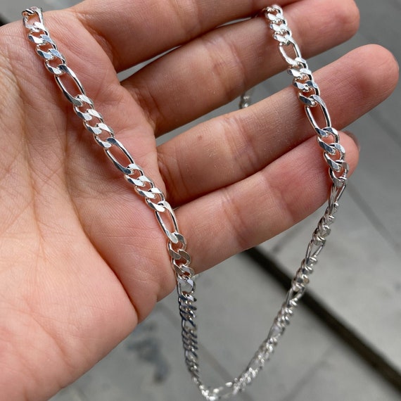 925 Silver Men Necklace, Handmade 925 Sterling Silver Necklace