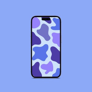 May include: A smartphone with a blue and purple abstract pattern wallpaper.