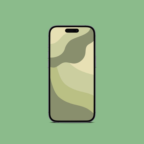 Green Abstract iPhone/Android wallpaper | Simple Art Phone Background | Instant Digital Download