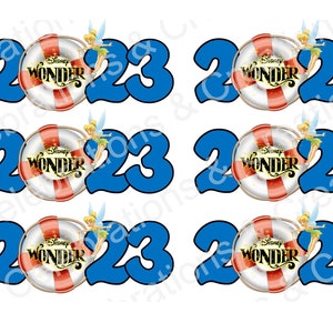 6 aimants de porte de cabine Disney Wonder Cruise Line 2023 Pixie Dust, cadeaux d&#39;extension de poisson, DCL