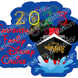 Personalised 1st Disney Cruise stateroom door magnet, Disney Cruise Line, DCL