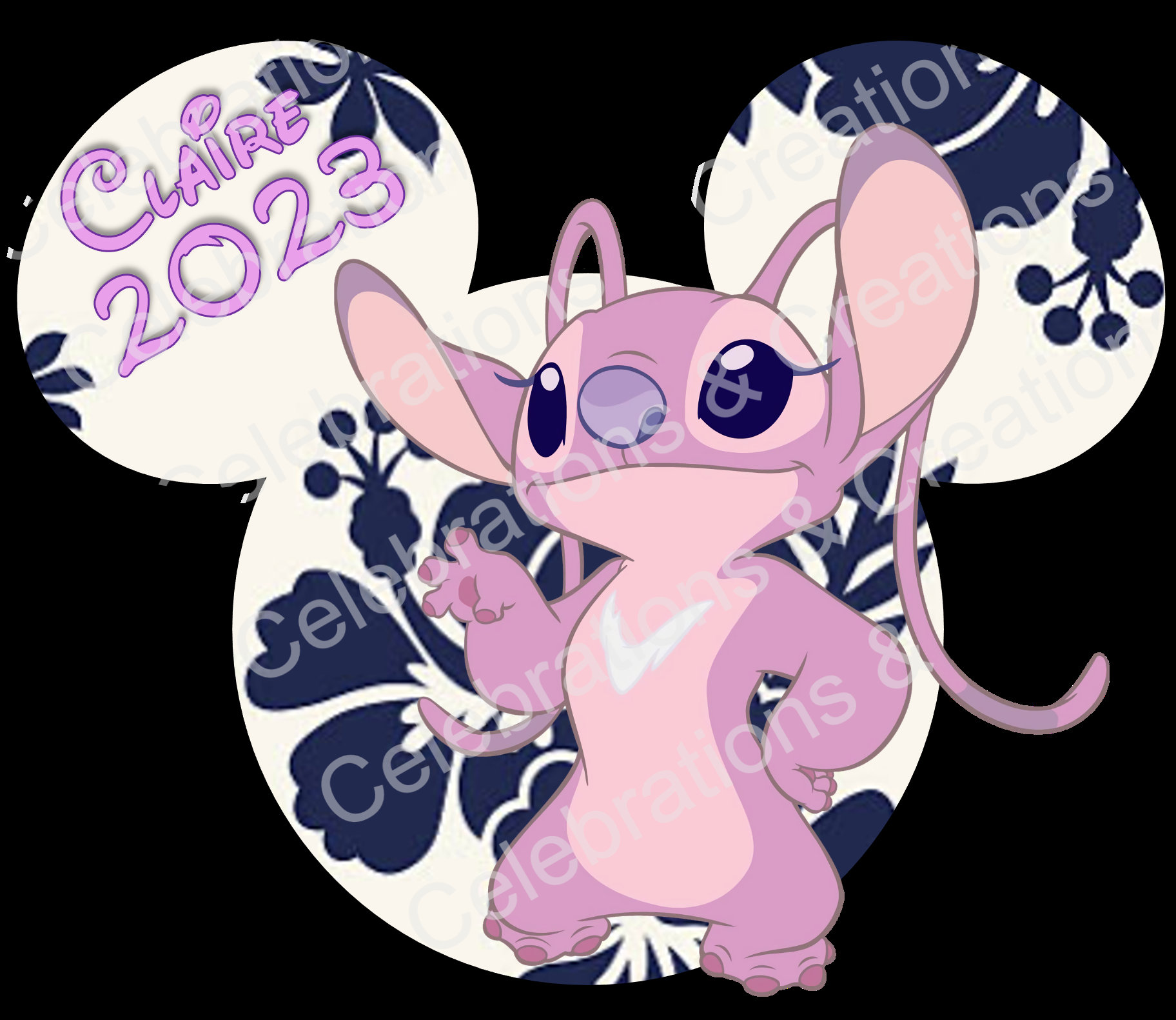 Personalised Disney Angel stateroom character door magnet, Disney Cruise Line, DCL, Lilo & Stitch
