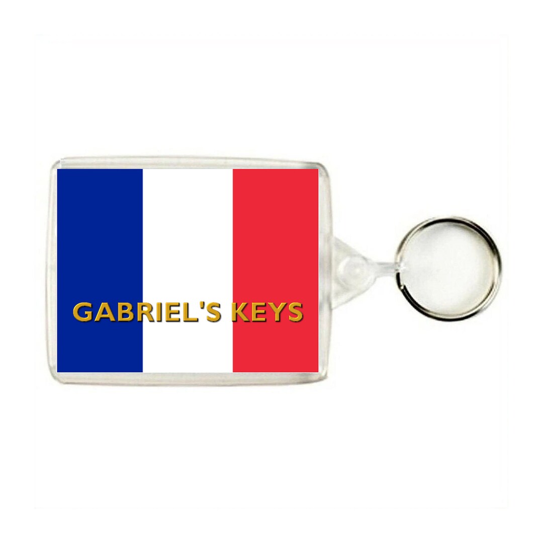 Personalised FRANCE / Drapeau Français / FRENCH FLAG Keyring/bag Tag Etsy