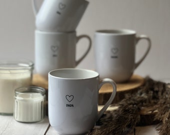 Tasse Papa | Kaffeebecher Papa | Geschenkidee zum Vatertag oder Männertag | Keramiktasse zum Verschenken für (werdende) Eltern