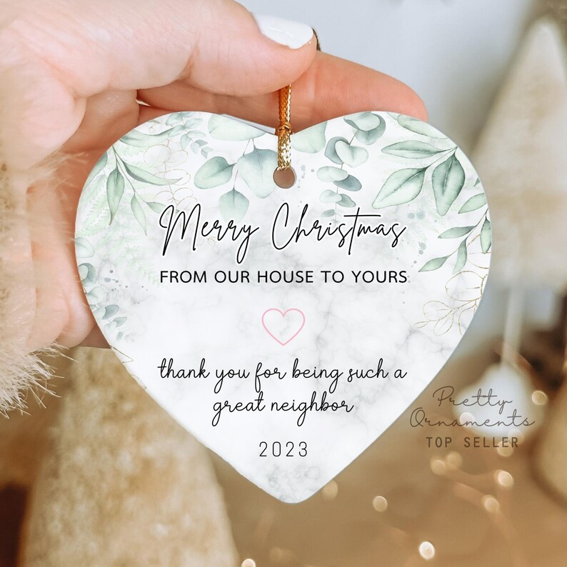 Christmas Ornament for Neighbor, Thank You Gift, Neighbor Christmas