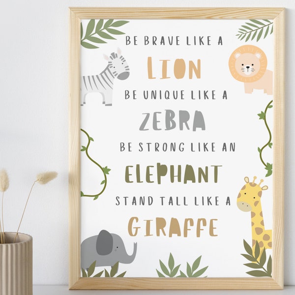 Safari Nursery Print | Safari Nursery Decor  | Jungle Nursery Decor | Nursery Wall Art l Nursery Prints |  Baby Print |  Boys Nursery Prints