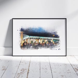 Café du Monde | Quartier français | La Nouvelle-Orléans | États-Unis - Téléchargeable | Art numérique