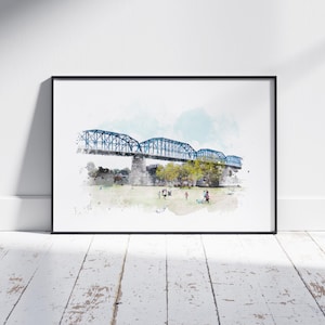 Chattanooga Coolidge Park | Walnut Street Bridge | Tennessee | USA - Downloadable | Digital Art