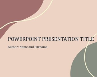 シンプルでモダンなボヘミアンヌードオーガニックスタイルの PowerPoint スライド プレゼンテーション テンプレート