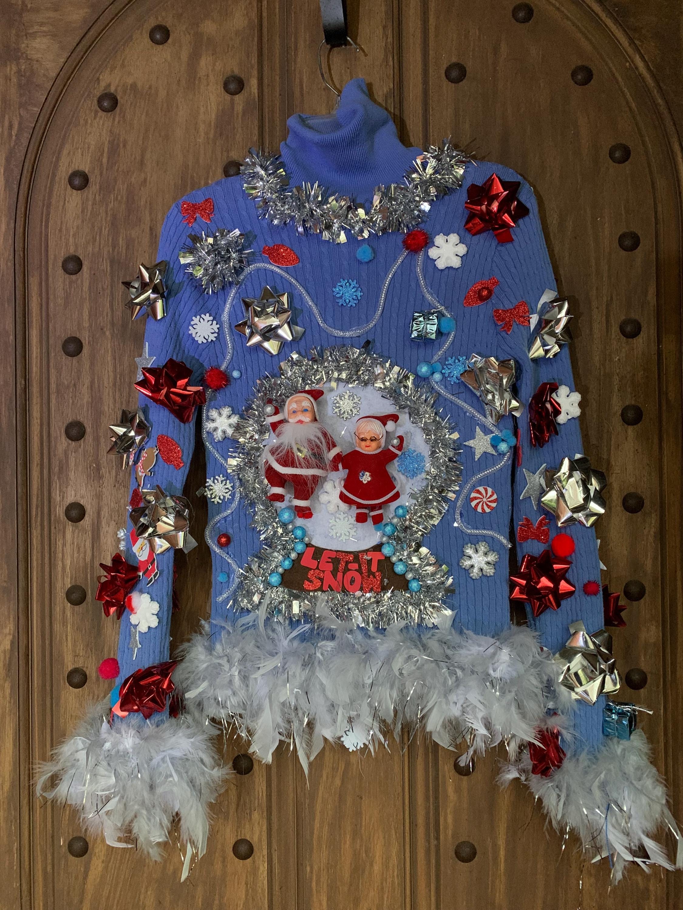 Snow Globe Funny Homemade Ugly Christmas Sweaters Ugly Christmas