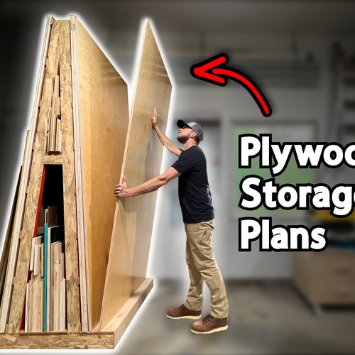 Doublesided Plywood Storage Rack Plans Etsy