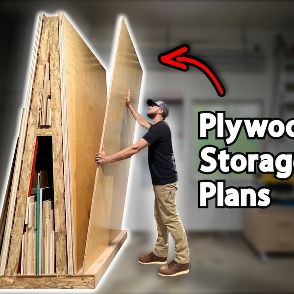 Double-Sided Plywood Storage Rack Plans