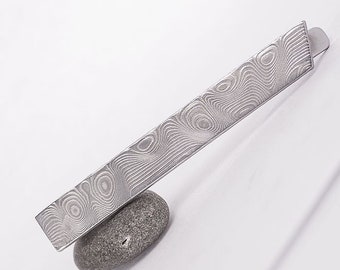 Damascus Custom Tie Clip - Barra de corbata personalizada - Joyería personalizada para hombres - Escritorio