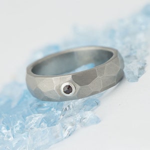 Gemstone Titanium Ring, titanium ring, masculine male ring, father dad son, titanium band, Unique Titanium ring, Wedding band, Womens ring