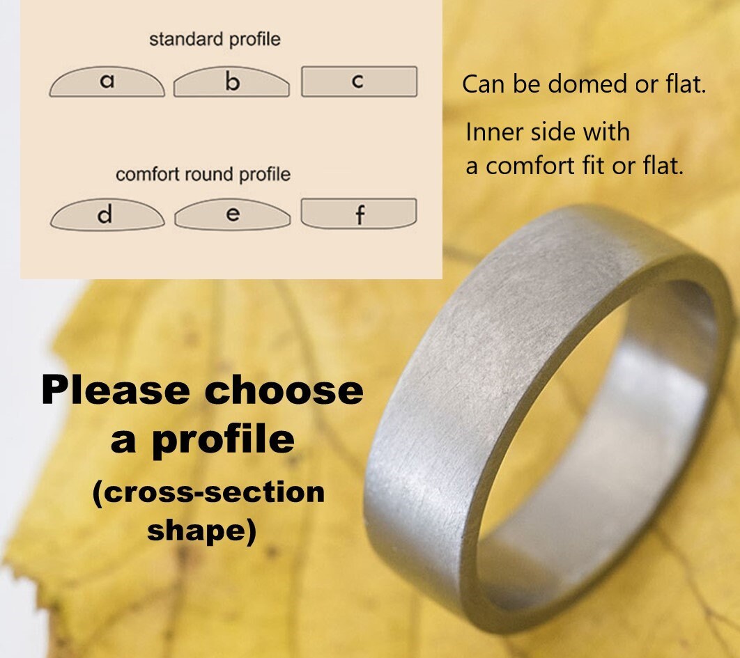 Unique Mens Wedding Band Titanium Ring Mens Womens Wedding Band Set His