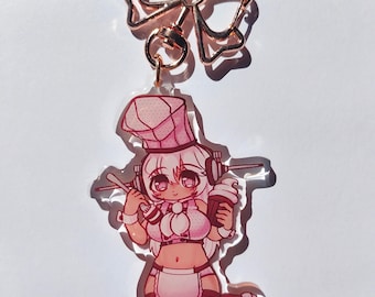 Super Sonico Patissier, Strawberry Choco Ver. Acrylic Keychain