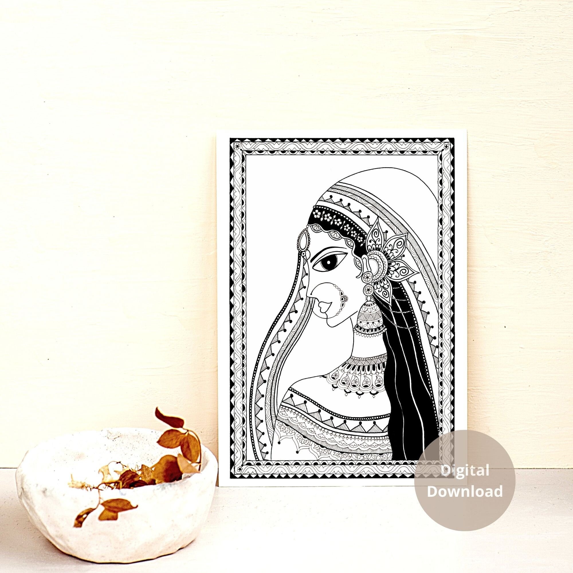 Traditional Bride Drawing  Instagram