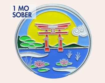 One Month Sober Coin – Torii Gate Recovery Milestone Token