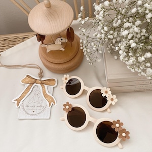 Daisy Flower Sunglasses: Boho Toddler Girl UV400 Protection