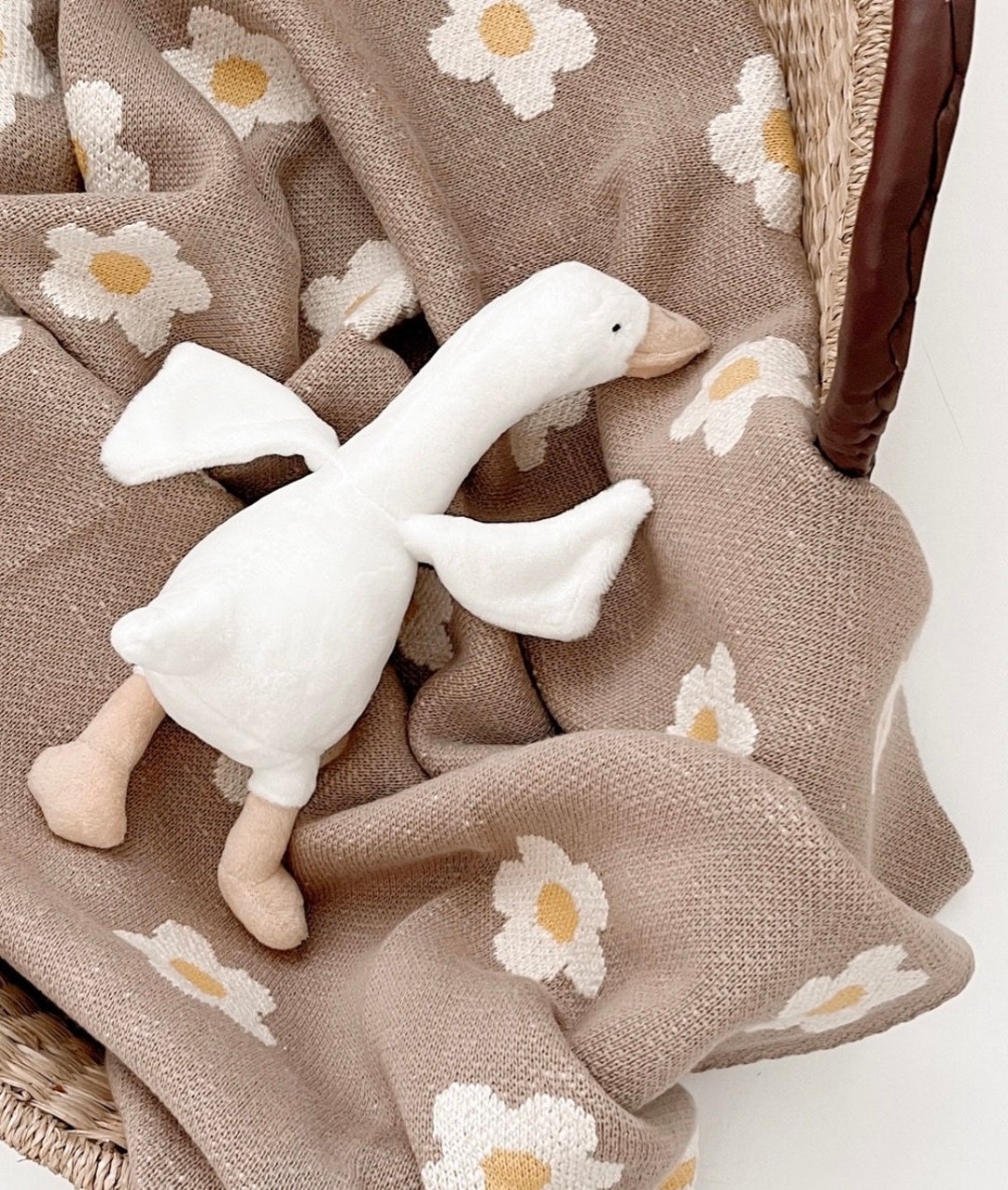 Goose Plushie baby Lovey Gift Stuffed Animal Goose Soft Toy Animal Lovey Duck Snuggle Gift