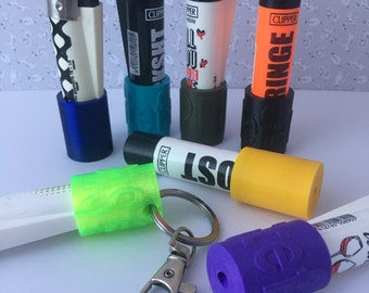 EDC Clipper Feuerzeug Halter| Case Covers| Caddys| Holster| Steckscheide |Schlüsselanhänger, 3D gedruckt in vielen Farben| I Love U