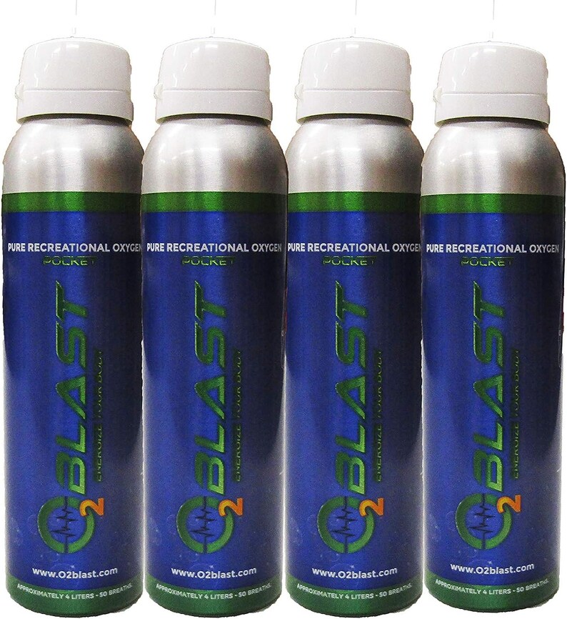 O2 Blast 99.7 Pure Oxygen Supplement, Energy and Quick Recovery for