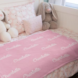 Custom Name Blanket Personalized Blanket for Kids Christmas Gift for Boy Christmas Gift for Girl Baby Shower Gift Toddler Gift for baby